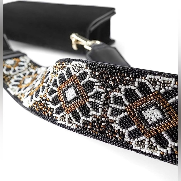 Split suede Ross oft bag with beaded strap. - Picture 4 of 4